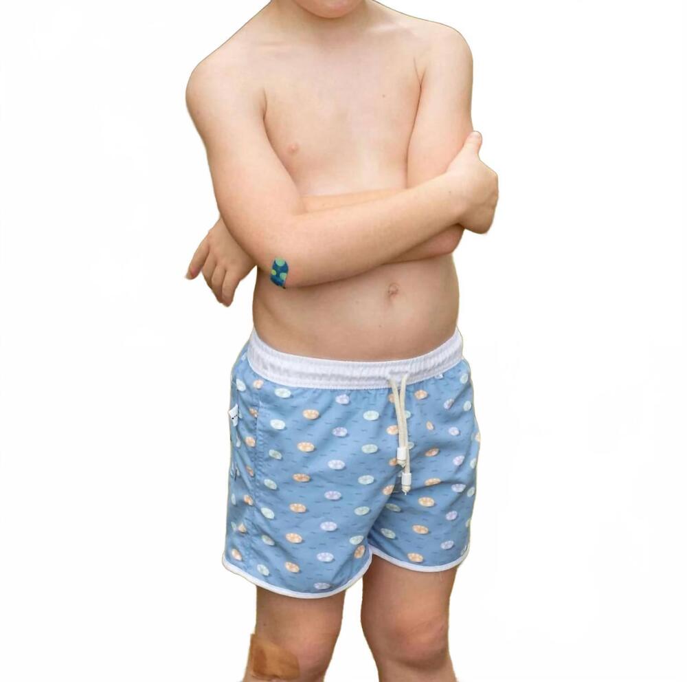 NEW DEAR GEORGIE floats swim shorts in blue